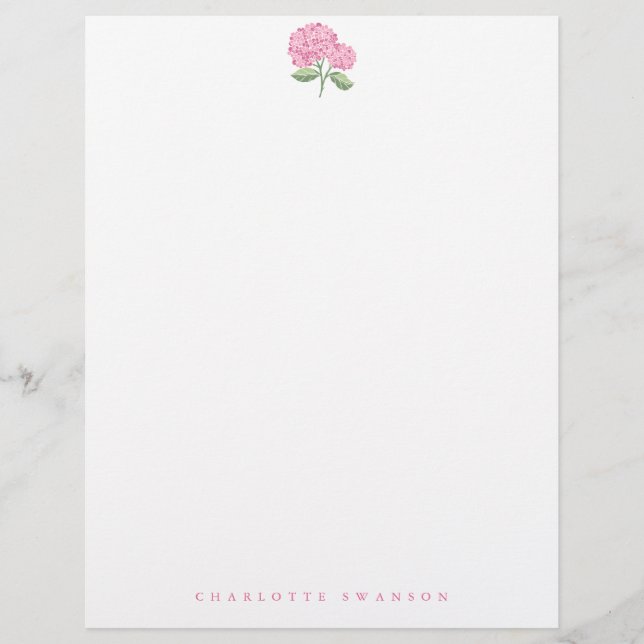 Hydrangea Garden Letterhead (Front)