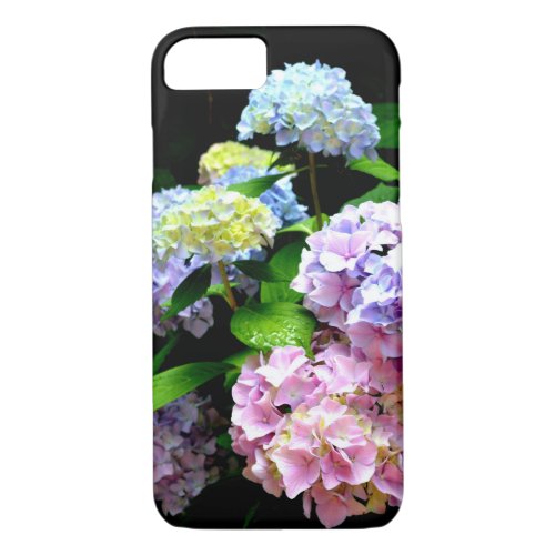 Hydrangea garden pink blue purple floral iPhone 87 case