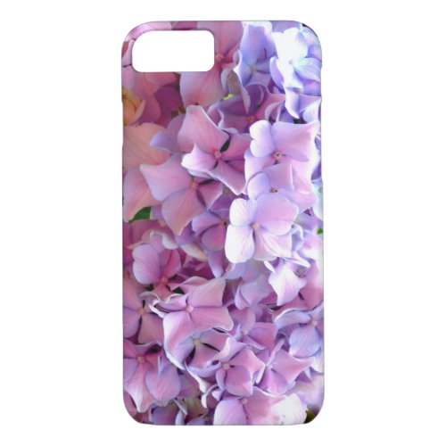 Hydrangea garden pink blue purple floral iPhone 87 case