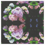 Elegant Floral Blue Purple Hydrangea Pattern Fabric | Zazzle