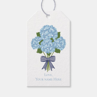 Hydrangea Gift Tag, Custom Blue Grandmillenial  Gift Tags