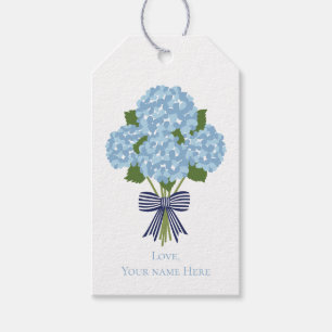 Hydrangea Gift Tag, Custom Blue Grandmillenial  Tags