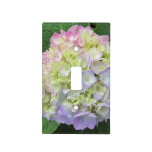 Hydrangea Green Pink Blue Flower Light Switch Cover