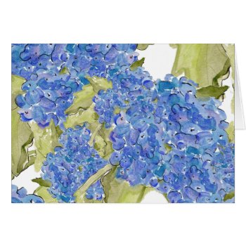 Hydrangea Happiness Card by aftermyart at Zazzle