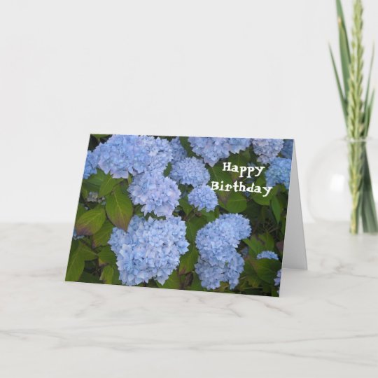 Hydrangea Happy Birthday Card | Zazzle.com