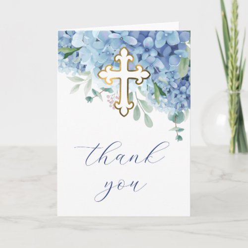 Hydrangea Holy Cross Religious Thank You