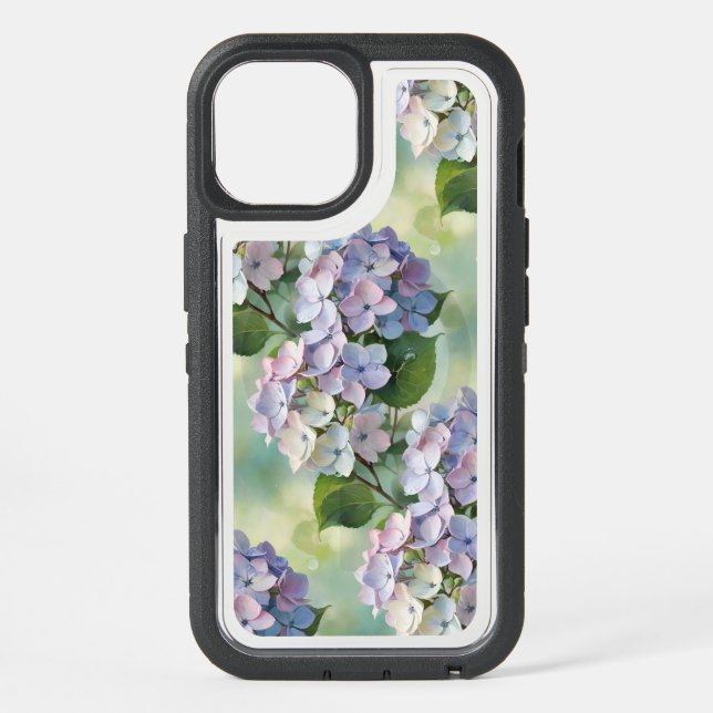 Hydrangea, Hortensia flower iPhone 15 Case (Back)