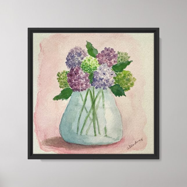 Hydrangea in Hush Print of Original Watercolor (Front)