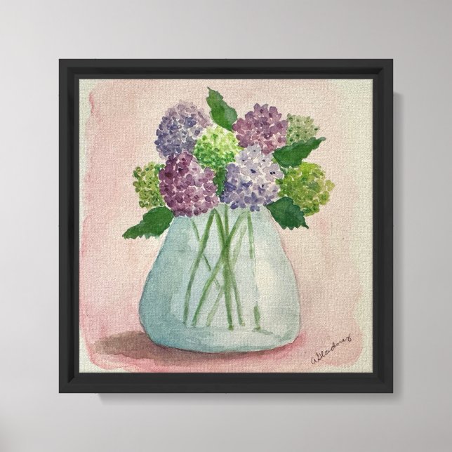 Hydrangea in Hush print of Original Watercolor (Front)
