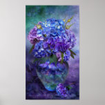 Hydrangea In Hydrangea Vase Poster/Print Poster