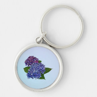 Hydrangea in Shades of Purple Keychain