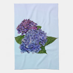Hydrangea in Shades of Purple Kitchen Towel