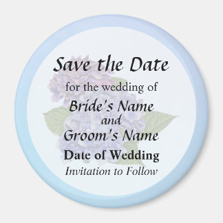 Hydrangea in Shades of Purple Save the Date Magnet