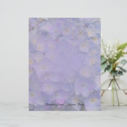 Hydrangea Letterhead (Standing Front)