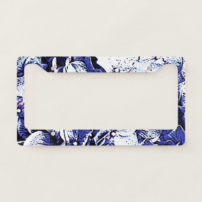 Hydrangea License Plate Frame (Front)