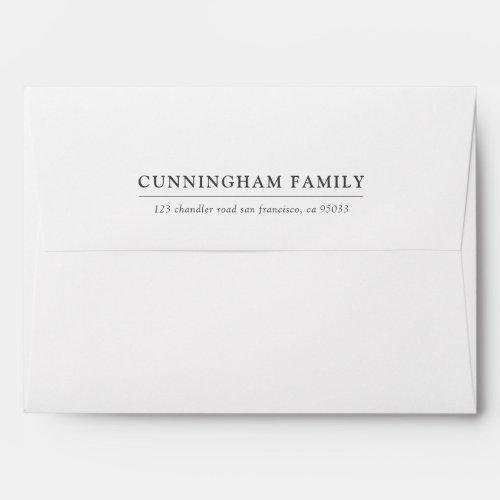 Hydrangea Lilac Floral Geometric Return Address Envelope