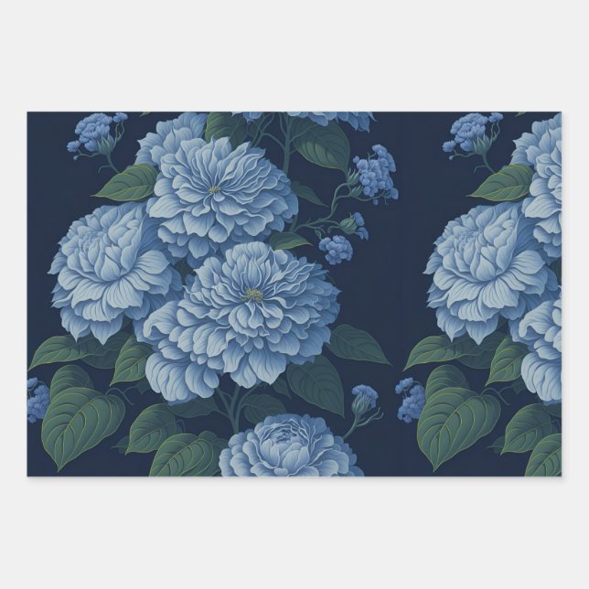 Hydrangea Luxury Flower Pattern Paper (Front)