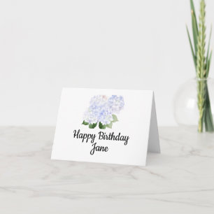 Hydrangea Macrophylla Flower Card