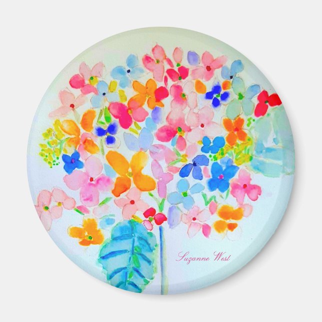 Hydrangea magnet by Ariella & Lily Designs (Front)