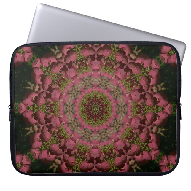 Hydrangea Mandala Mauve Laptop Sleeve (Front)