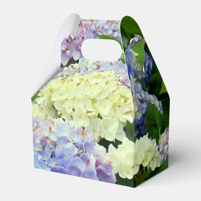 Hydrangea Mix-PARTY FAVOR BOX, gable style Boxes (Front Side)