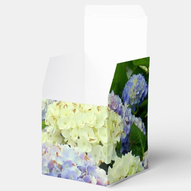 Hydrangea Mix-PARTY FAVOR BOX, square style Boxes (Opened)