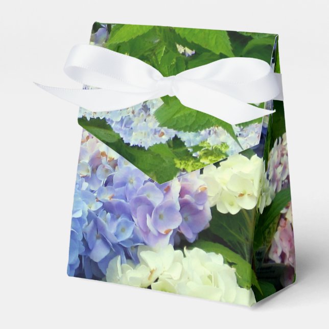 Hydrangea Mix-PARTY FAVOR BOX, tent style Boxes (Front Side)