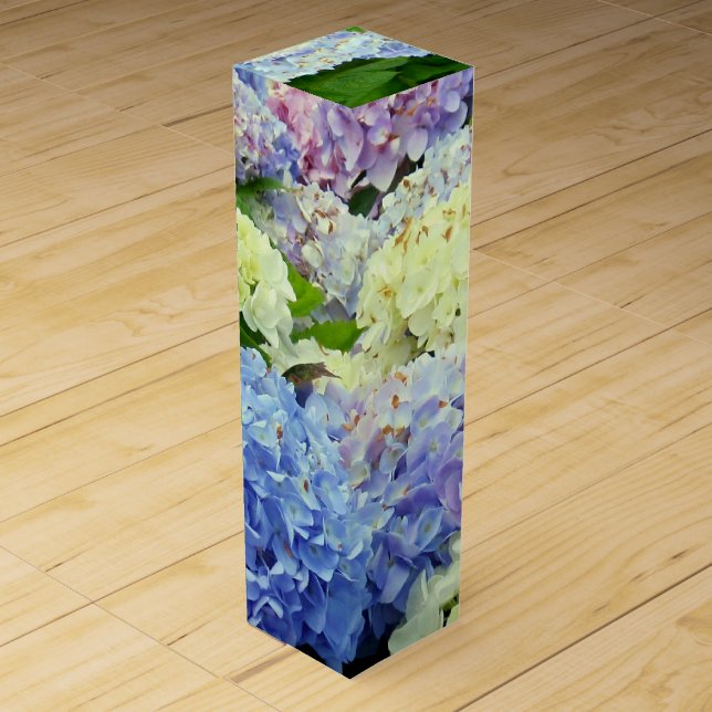 Hydrangea Mix-WINE GIFT BOX (Front)