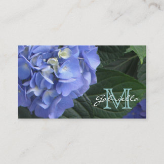 Hydrangea: Monogram Business Cards