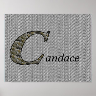 Hydrangea Monogram Initial C Personalized Poster