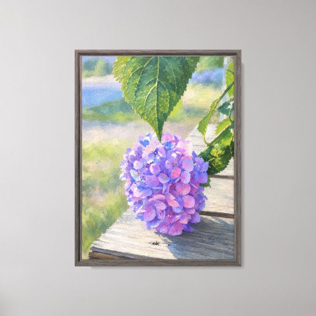 Hydrangea Morning Canvas Print (Front)
