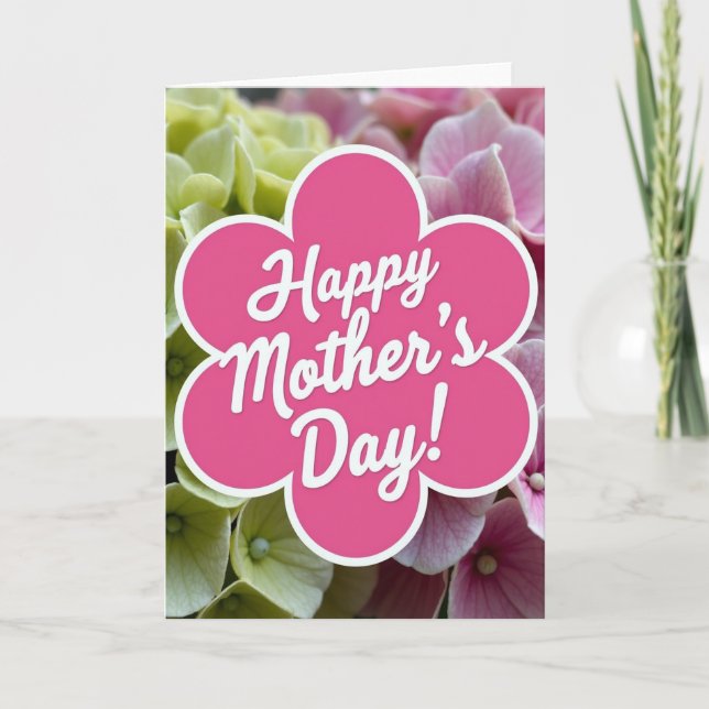 Hydrangea Mothers Day Card (Front)