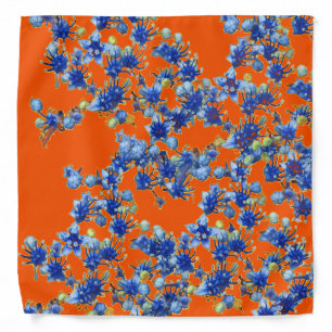 hydrangea orange and blue bandana