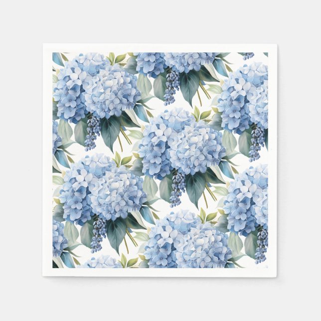 Hydrangea Paper Napkins (Front)