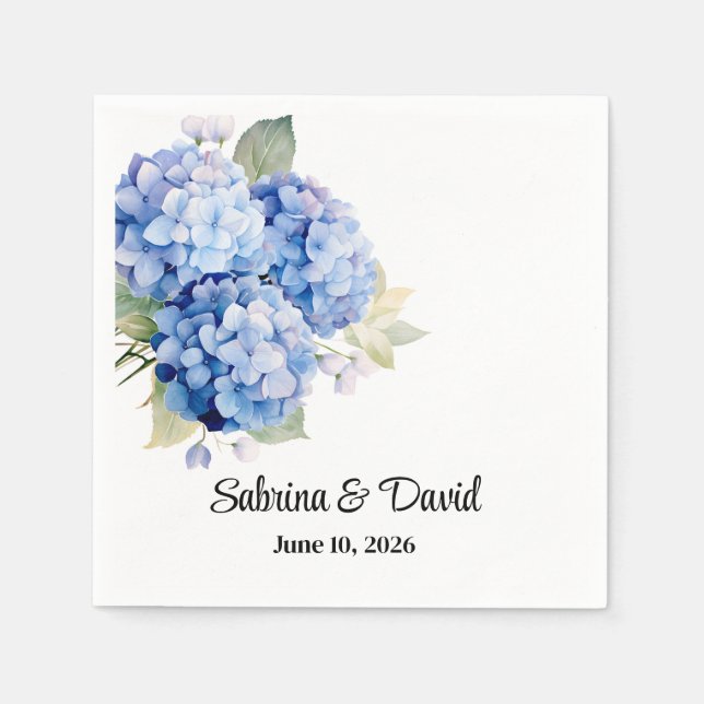 Hydrangea Paper Napkins (Front)