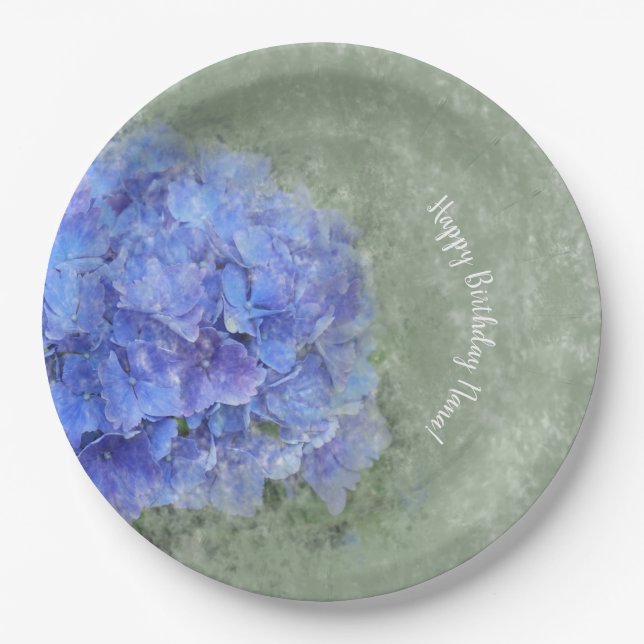 Hydrangea Paper Plate (Front)