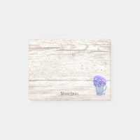 Hydrangea Pitcher Custom Name Post-it Notes