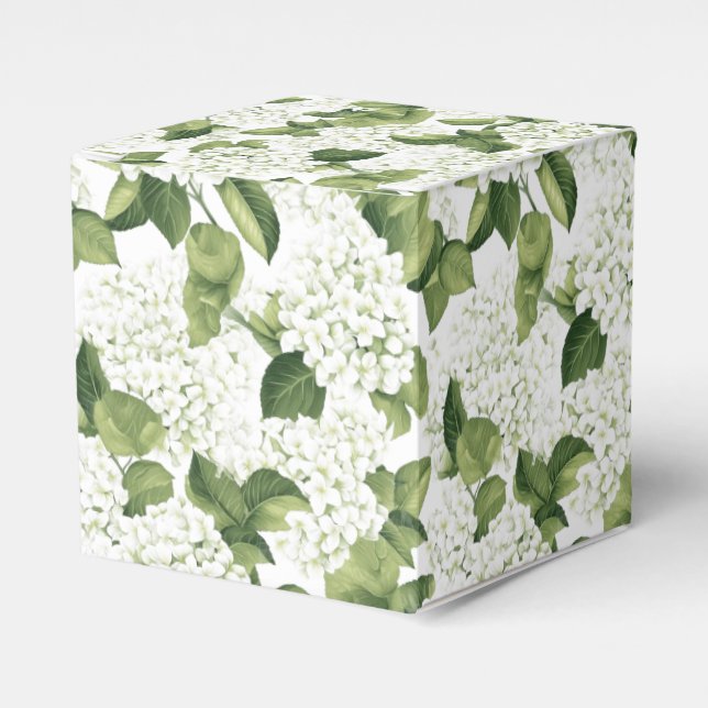 Hydrangea Print Party Treat Box (Front Side)
