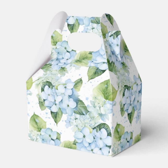 Hydrangea Print Party Treat Box (Front Side)