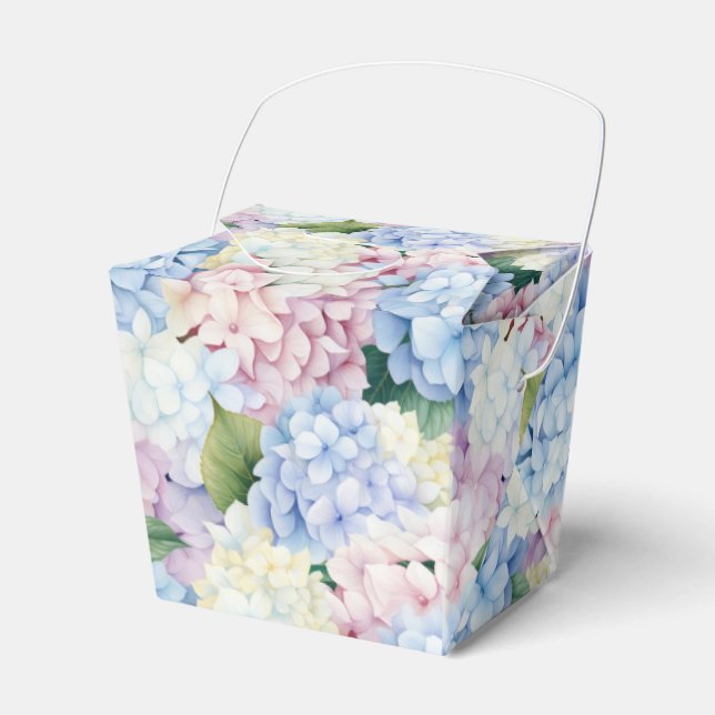 Hydrangea Print Party Treat Box (Front Side)