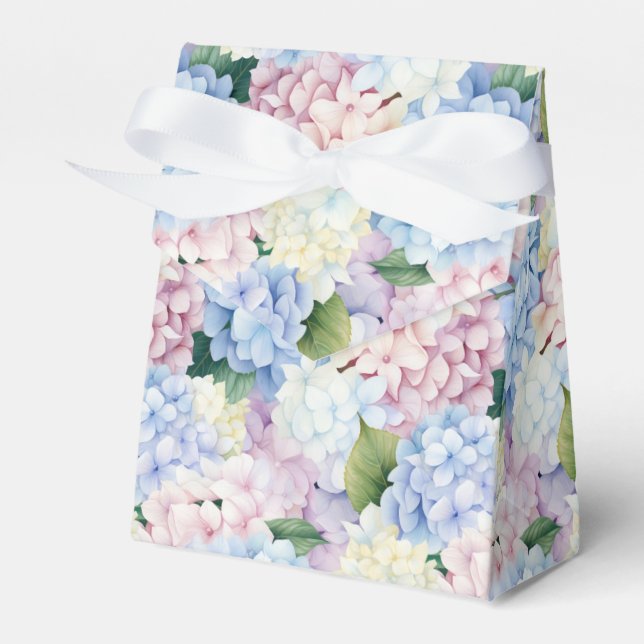 Hydrangea Print Party Treat Box (Front Side)