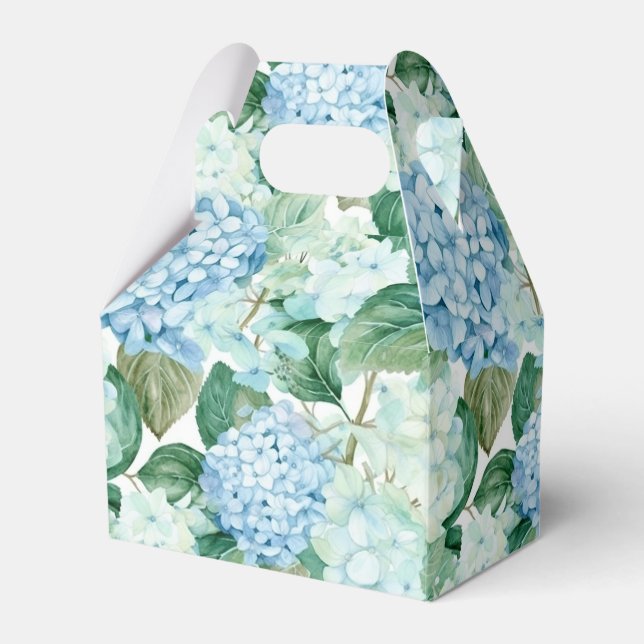 Hydrangea Print Party Treat Box (Front Side)