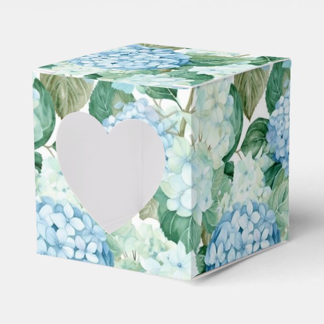 Hydrangea Print Party Treat Box (Front Side)