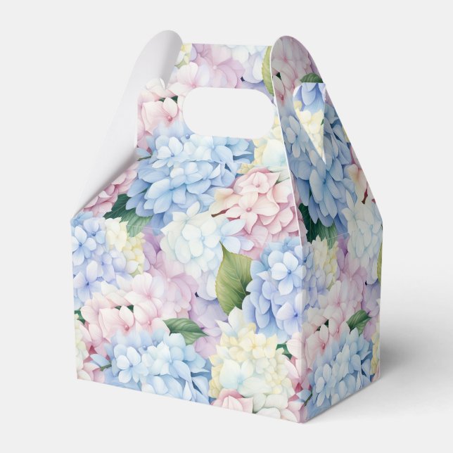 Hydrangea Print Party Treat Box (Front Side)