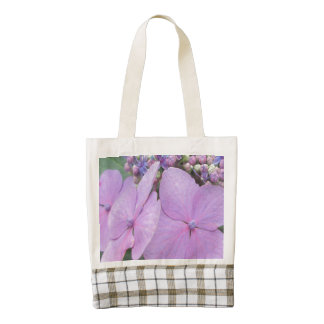 Hydrangea Purple Blooming Flower Zazzle HEART Tote Bag