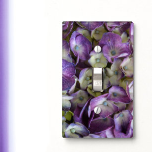 Hydrangea Purple Floral Botanical Photographic Light Switch Cover