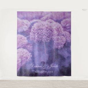 Hydrangea Purple Floral Wedding Photo Backdrop
