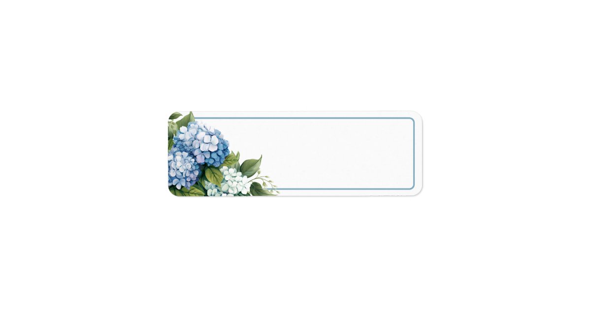 Hydrangea Label Hydrangea Return Address Label | Zazzle