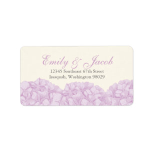 Hydrangea Return Address Label