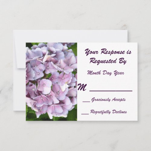 Hydrangea RSVP Card